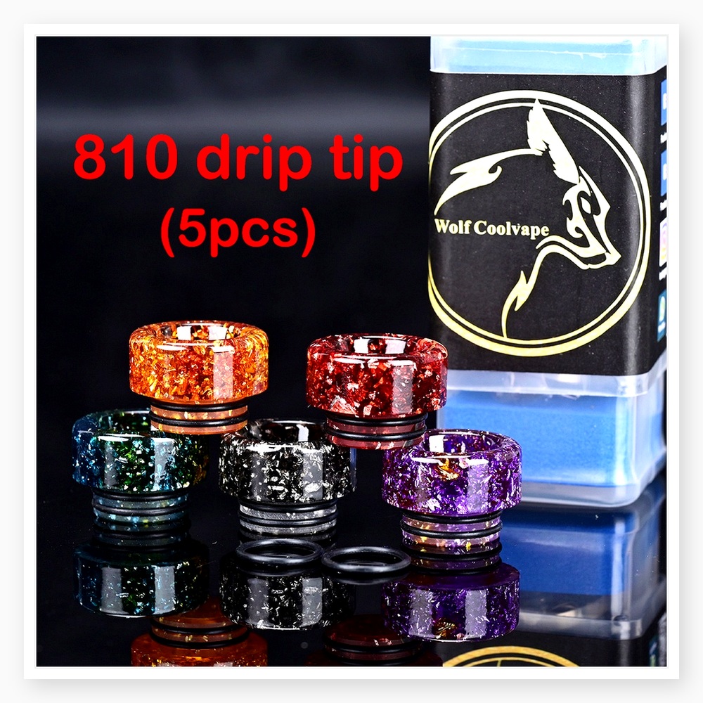 5pcs Wolfcoolvape 810 Drip Tip - Drip Tip Resin review and price