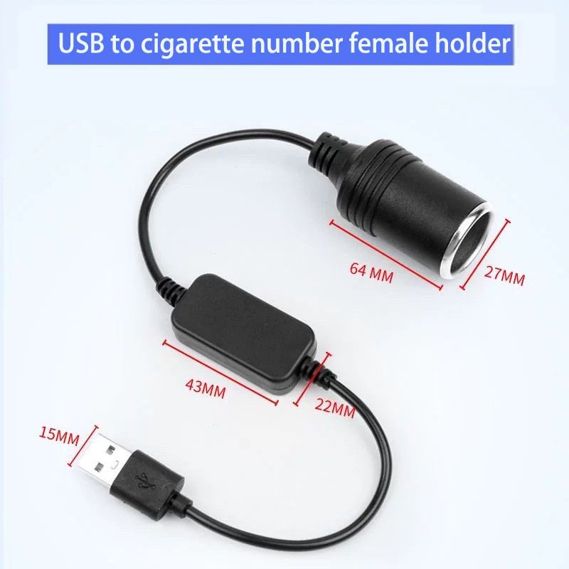 1PC 5V 2A USB To 12V Cigarette - Accessories Experts Vape review and price